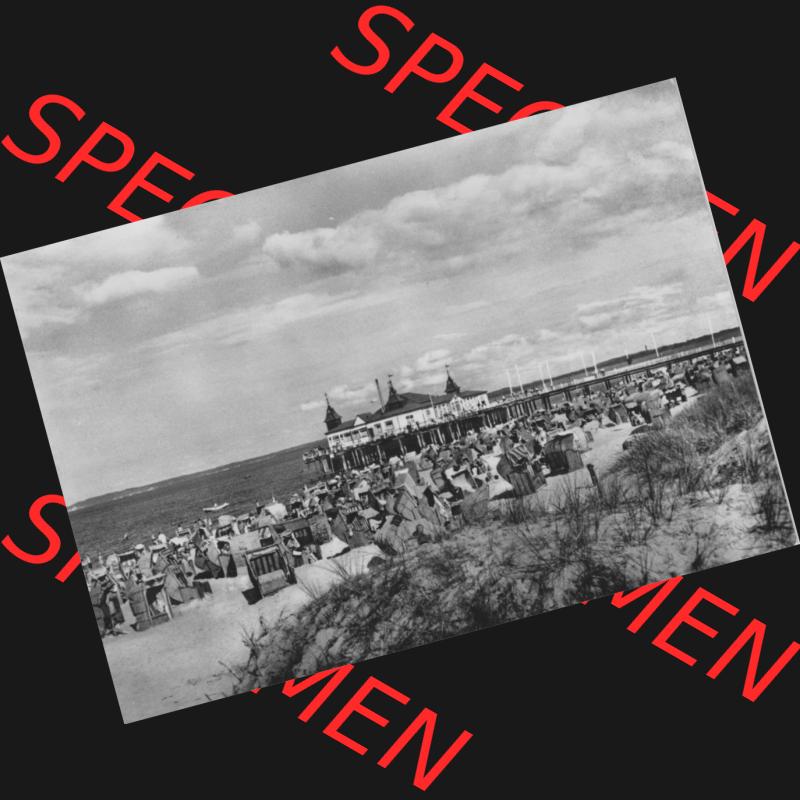 Alte Ansichtskarte der DDR Ahlbeck auf Usedom 1964, Seebad Ahlbeck mit Seebrücke Ahlbeck, Gebrüder Garloff KG - Magdeburg. Digitales Bildmaterial von Ansichtskarten aus der... Sammlung