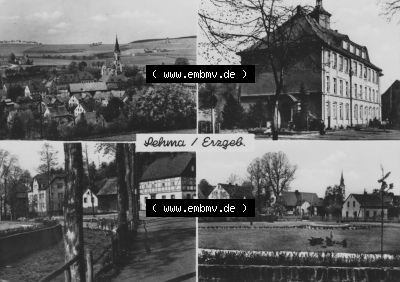 Erhard Neubert KG - Karl-Marx-Stadt, erschienen in den 1960er Jahre, 1966 Lehma im Erzgebirge mit 4 Ansichten von Lehma, zum herunterladen... Sammlung