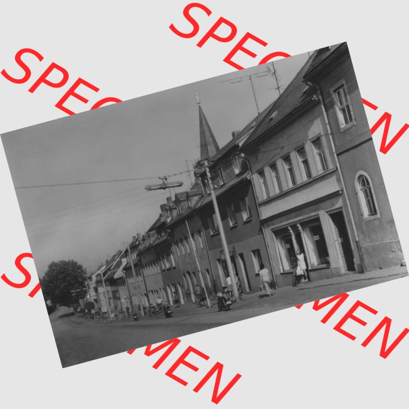 Ansichtskarte Planet-Verlag Berlin Sammlung der DDR in s/w - Schwarzweiß der 1970er Jahre, 1978, Sayda (Erzgebirge), Ernst-Thälmann-Straße. Digitales... Sammlung