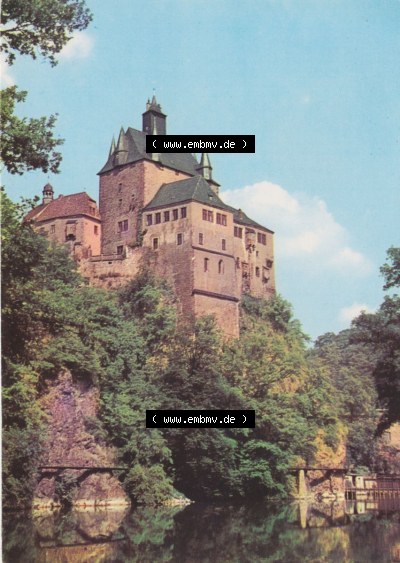 Erhard Neubert KG - Karl-Marx-Stadt DDR, DDR Bezirke 1960er Jahre, 1968, Lithografie Burg Kriebstein, zum herunterladen freigegeben Sammlung