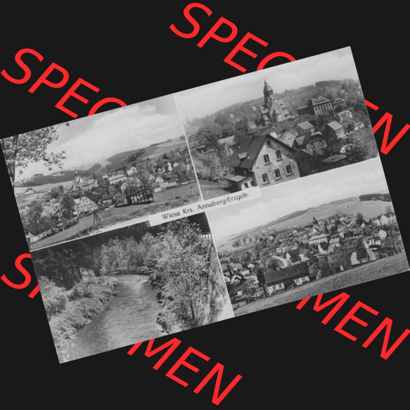 Ansichtskarte Erhard Neubert KG - Karl-Marx-Stadt DDR gemischte Ansichtskarten Sammlung mit 4-Bildkarte in s/w Schwarzweiß bzw. Graustufen 1960, Wiesa im Kreis Annaberg - Erzgebirge,... Sammlung