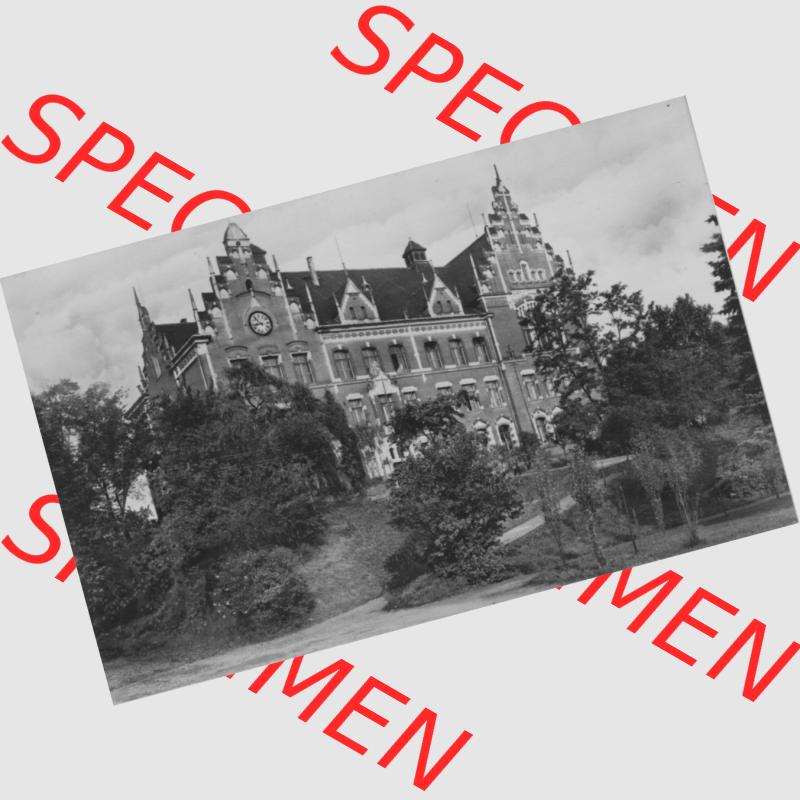 Ansicht Einbildkarte Erhard Neubert KG - Karl-Marx-Stadt DDR Sachsen 1961, Grimma in Sachsen, Berufsschule, Einbildkarte. Digitales Bildmaterial von Ansichtskarten in s/w bzw.... Sammlung