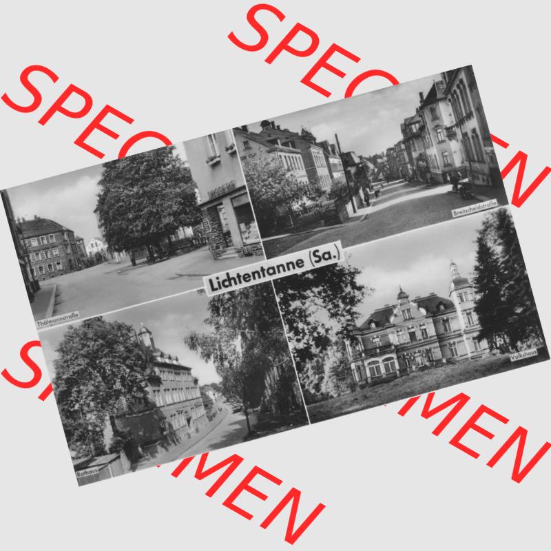 Ansichtskarte Erhard Neubert KG - Karl-Marx-Stadt DDR gemischte Ansichtskarten Sammlung mit 4-Bildkarte in s/w Schwarzweiß bzw. Graustufen 1969, Lichtentanne in Sachsen, Vierbildkarte... Sammlung