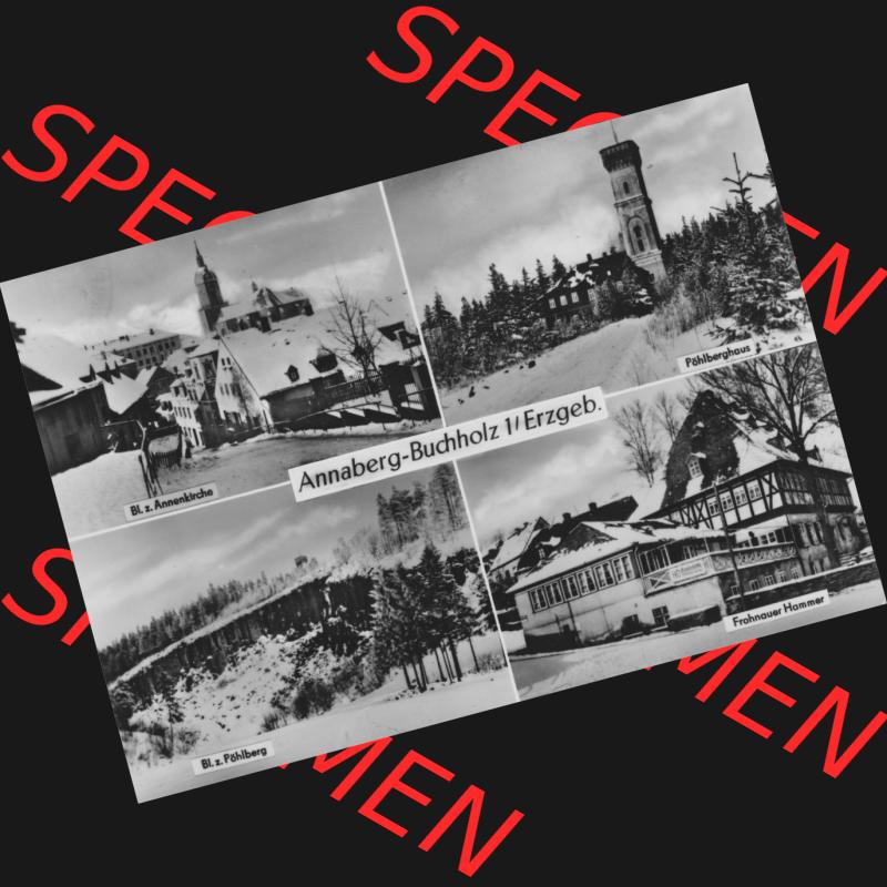 Ansichtskarte Erhard Neubert KG - Karl-Marx-Stadt DDR gemischte Ansichtskarten Sammlung mit 4-Bildkarte in s/w Schwarzweiß bzw. Graustufen 1970, Annaberg-Buchholz im Erzgebirge,... Sammlung