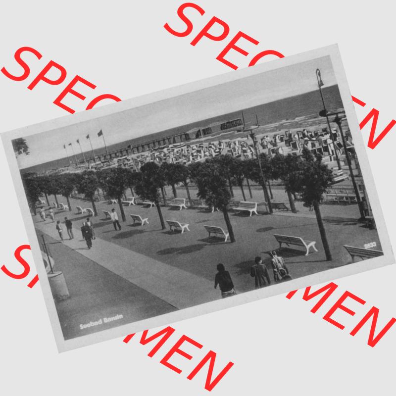 Ansichtskarte Erhard Neubert KG - Karl-Marx-Stadt in der DDR Sammlung 1952, Seebad Bansin, Promenade am Strand, Einbildkarte. Digitales Bildmaterial von Ansichtskarten in s/w... Sammlung
