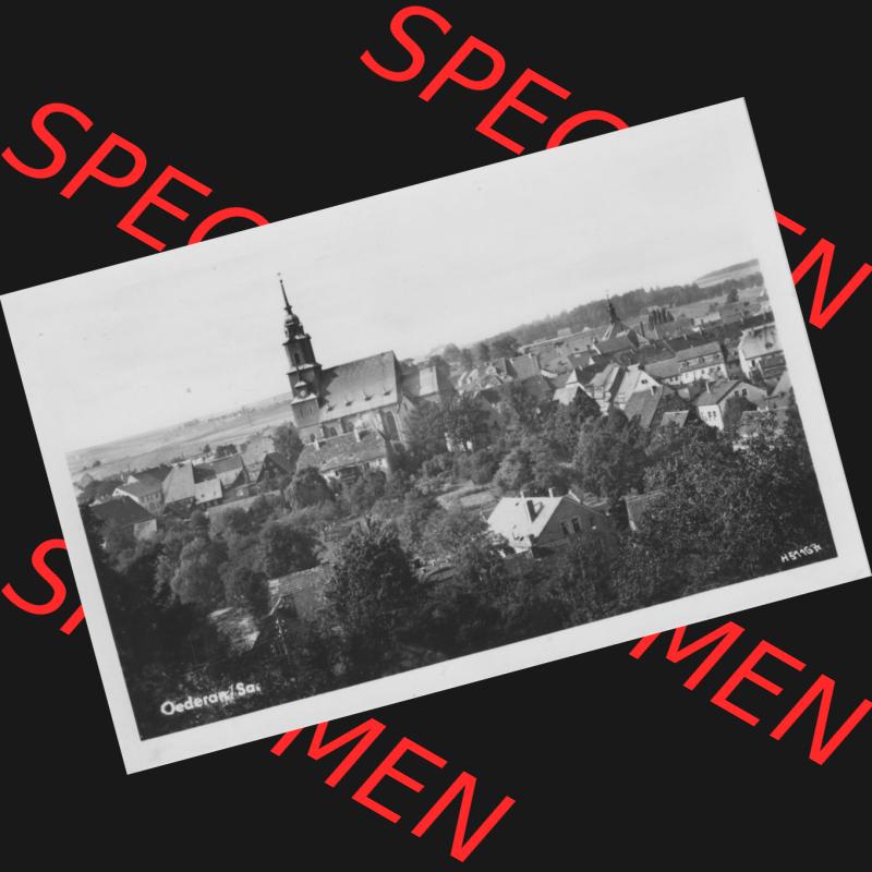 Ansicht Einbildkarte Erhard Neubert KG - Karl-Marx-Stadt DDR Sachsen 1955, Oederan in Sachsen, alte DDR Einbildkarte. Digitales Bildmaterial von Ansichtskarten in s/w bzw.... Sammlung