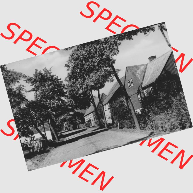 Ansichtskarte Erhard Neubert KG - Karl-Marx-Stadt in der DDR Sammlung 1963, Unbekannter Ort mit Straße und Wohnhäusern, Einbildkarte. Digitales Bildmaterial von Ansichtskarten... Sammlung
