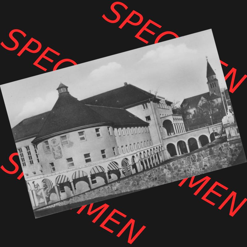 Ansicht Einbildkarte Erhard Neubert KG - Karl-Marx-Stadt DDR Sachsen 1961, Döbeln in Sachsen, Stadtbad, auf Einbildkarte. Digitales Bildmaterial von Ansichtskarten in s/w... Sammlung