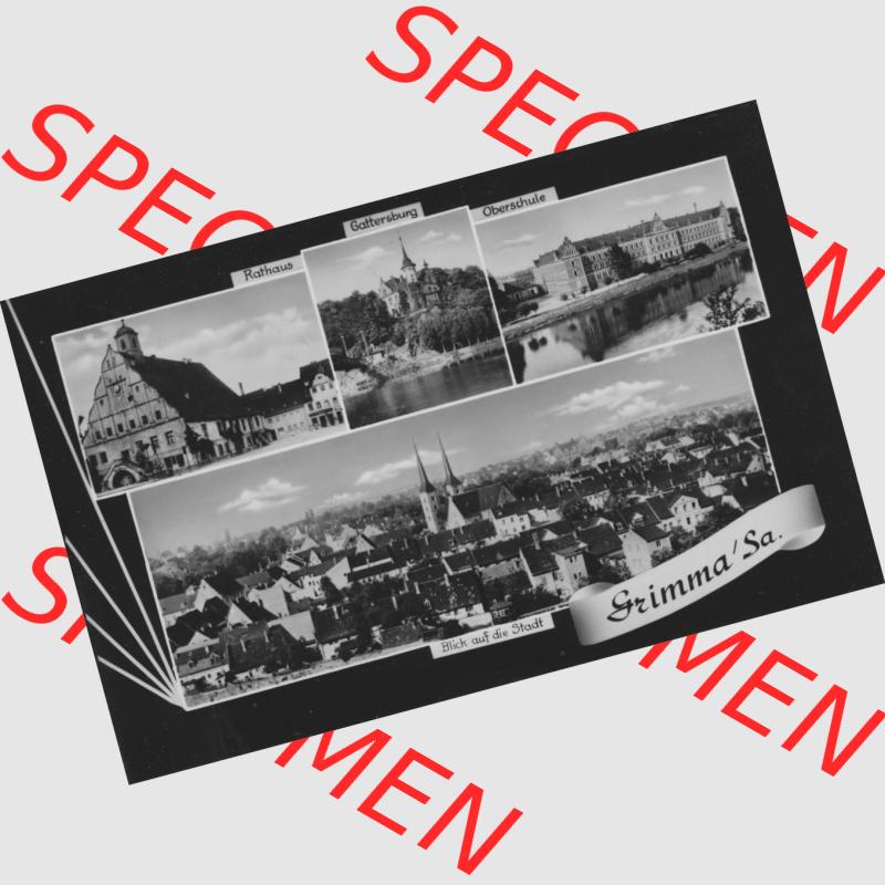 Ansichtskarte Erhard Neubert KG - Karl-Marx-Stadt DDR gemischte Ansichtskarten Sammlung mit 4-Bildkarte in s/w Schwarzweiß bzw. Graustufen 1962, Grimma in Sachsen mit Vierbildkarte... Sammlung