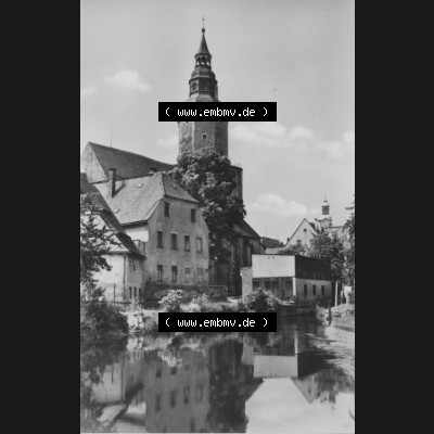Ansichtskarte Erhard Neubert KG - Karl-Marx-Stadt in der DDR Sammlung 1962, Döbeln in Sachsen, Nicolaikirche, Hochformat, Einbildkarte. Digitales Bildmaterial von Ansichtskarten... Sammlung