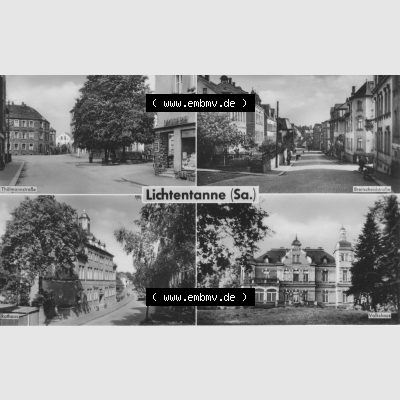 Ansichtskarte Erhard Neubert KG - Karl-Marx-Stadt DDR gemischte Ansichtskarten Sammlung mit 4-Bildkarte in s/w Schwarzweiß bzw. Graustufen 1969, Lichtentanne in Sachsen, Vierbildkarte... Sammlung