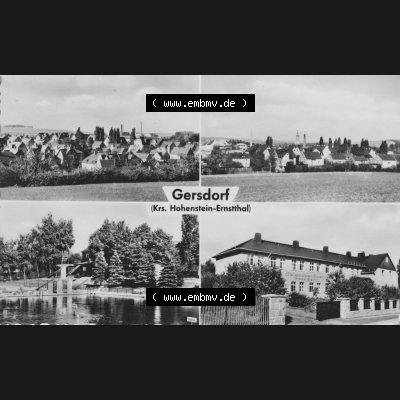 Ansichtskarte Erhard Neubert KG - Karl-Marx-Stadt DDR gemischte Ansichtskarten Sammlung mit 4-Bildkarte in s/w Schwarzweiß bzw. Graustufen 1968, Gersdorf im Kreis Hohenstein-Ernsthal,... Sammlung