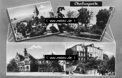 1967, DDR Oberlungwitz, Vierbildkarte vom Verlag Erhard Neubert KG. Sammlung