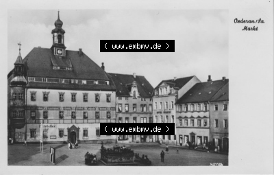 1955, Oederan in Sachsen am Markt, DDR Einbildkarte, zum herunterladen freigegeben Sammlung
