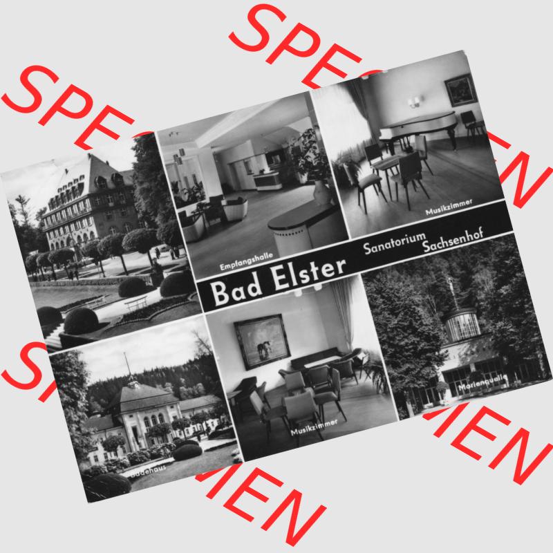 Dick-Foto-Verlag Erlbach I.V. aus Sammlung Bad Elster - Musikzimmer. Das Digital JPG-Bild der Ansichtskarte aus Bad Elster im Vogtland kann günstig für die eigene Digitale... Sammlung
