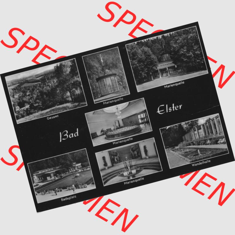 Dick-Foto-Verlag Erlbach I.V. aus Sammlung Bas Elster, Marienquelle. Das Digital JPG-Bild der Ansichtskarte aus Bad Elster im Vogtland kann günstig für die eigene Digitale... Sammlung