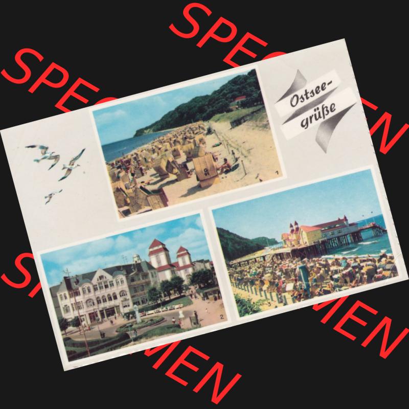 Ansichtskarte Verlag Felix Setecki Berlin der DDR, Sammlung Bezirk Rostock 1964, Ostseegrüße, Göhren, Binz, Sellin, Verlag Felix Setecki Berlin.... Sammlung