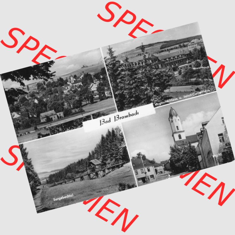 Dick-Foto-Verlag Erlbach I.V. aus Sammlung Bad Brambach. Das Digital JPG-Bild der Ansichtskarte aus einen Ort im Vogtland der DDR im Vogtland kann günstig für die eigene... Sammlung