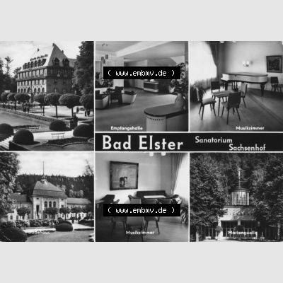 Dick-Foto-Verlag Erlbach I.V. aus Sammlung Bad Elster - Musikzimmer. Das Digital JPG-Bild der Ansichtskarte aus Bad Elster im Vogtland kann günstig für die eigene Digitale... Sammlung