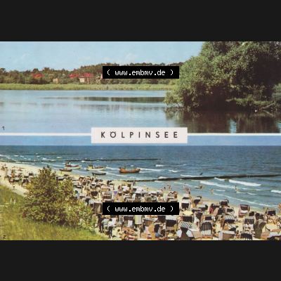 Ansichtskarte Verlag Felix Setecki Berlin der DDR, Sammlung Bezirk Rostock 1971, Kölpinsee mit Strand auf Insel Usedom, Verlag Felix Setecki Berlin. Digitales Bildmaterial... Sammlung