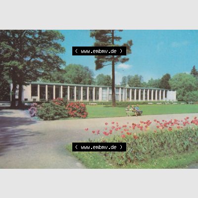 Dick-Foto-Verlag Erlbach I.V. aus Sammlung Staatsbad Bad Elster, Wandelhalle. Das Digital JPG-Bild der Ansichtskarte aus Staatsbad Bad Elster in Farbe / Color Lithografien... Sammlung