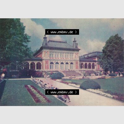 Dick-Foto-Verlag Erlbach I.V. aus Sammlung Staatsbad Bad Elster, Kurhaus. Das Digital JPG-Bild der Ansichtskarte aus Staatsbad Bad Elster in Farbe / Color Lithografien im... Sammlung