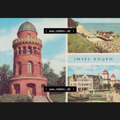 Ansichtskarte Verlag Felix Setecki Berlin der DDR, Sammlung Bezirk Rostock 1967, Insel Rügen Bergen Rugardturm, Seebrücke Sellin und Promenade Binz, , Verlag Felix... Sammlung