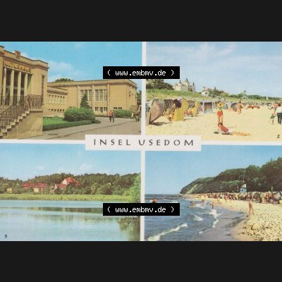 Ansichtskarte Verlag Felix Setecki Berlin der DDR, Sammlung Bezirk Rostock 1970, Insel Usedom mit Zinnowitz, Kölpinsee und Koserow, Verlag Felix Setecki Berlin. Digitales... Sammlung