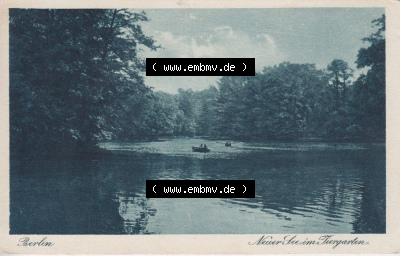 Ansichtskarten aus dem Deutschen Reich, Berlin-Tiergarten 1900-1930, 1915, Neuer See im Tiergarten in Berlin, Deutschland (1) Sammlung