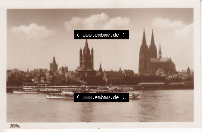 Ansichtskarten aus dem Deutschen Reich, Preußen, Provinz Rheinland, Stadt Köln, Sammlung Köln allgemein vor 1945, Köln Rhein-Dampfschiffahrt... Sammlung