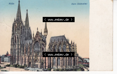 Ansichtskarten aus dem Deutschen Reich, Preußen, Provinz Rheinland, Stadt Köln, Sammlung vor 1945, Köln, Dom, Südseite, Querformat... Sammlung
