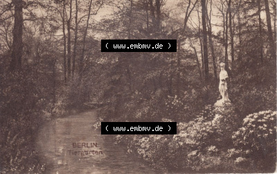 Ansichtskarten aus dem Deutschen Reich, Berlin-Tiergarten 1900-1930, 1917, Deutsches Reich, Berliner Tiergarten, Bach, gelaufen... Sammlung