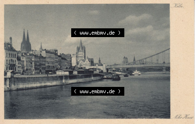 Ansichtskarten aus dem Deutschen Reich, Preußen, Provinz Rheinland, Stadt Köln, Sammlung Köln allgemein vor 1945, Köln am... Sammlung