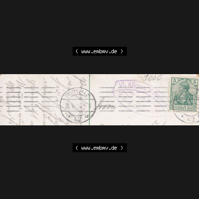Ansichtskarten aus dem Deutschen Reich, Berlin-Tiergarten 1911, Berliner Tiergarten am See, BRiefmarke mit Stempel 1911 (2) Sammlung