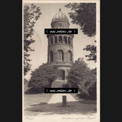 Ansichtskarten aus dem Deutschen Reich, Pommern, Insel Rügen 1910-1930, Aus Sammlung Rügen, Bergen Arndtturm auf dem Rugard (1) Sammlung