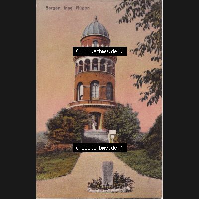 Ansichtskarten aus dem Deutschen Reich, Pommern, Insel Rügen 1910-1930, Aus Sammlung Rügen, Bergen, Insel Rügen Rugard-Turm (1) Sammlung