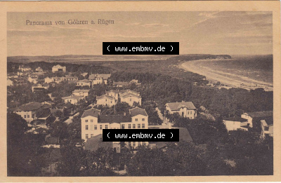 Ansichtskarten aus dem Deutschen Reich, Pommern, Insel Rügen 1910-1930, Aus Sammlung Rügen, Panorama von Göhren auf Rügen... Sammlung