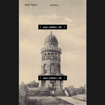 Ansichtskarten aus dem Deutschen Reich, Pommern, Insel Rügen 1910-1930, Aus Sammlung Rügen, Bergen, Insel Rügen Rugard-Turm (3) Sammlung