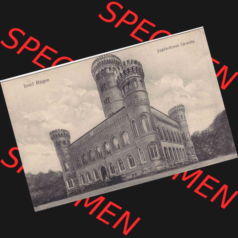 Ansichtskarten aus dem Deutschen Reich, Pommern, Insel Rügen 1910-1930, Aus Sammlung Rügen, Jagdschloss Granitz auf der Insel Rügen (1) Sammlung