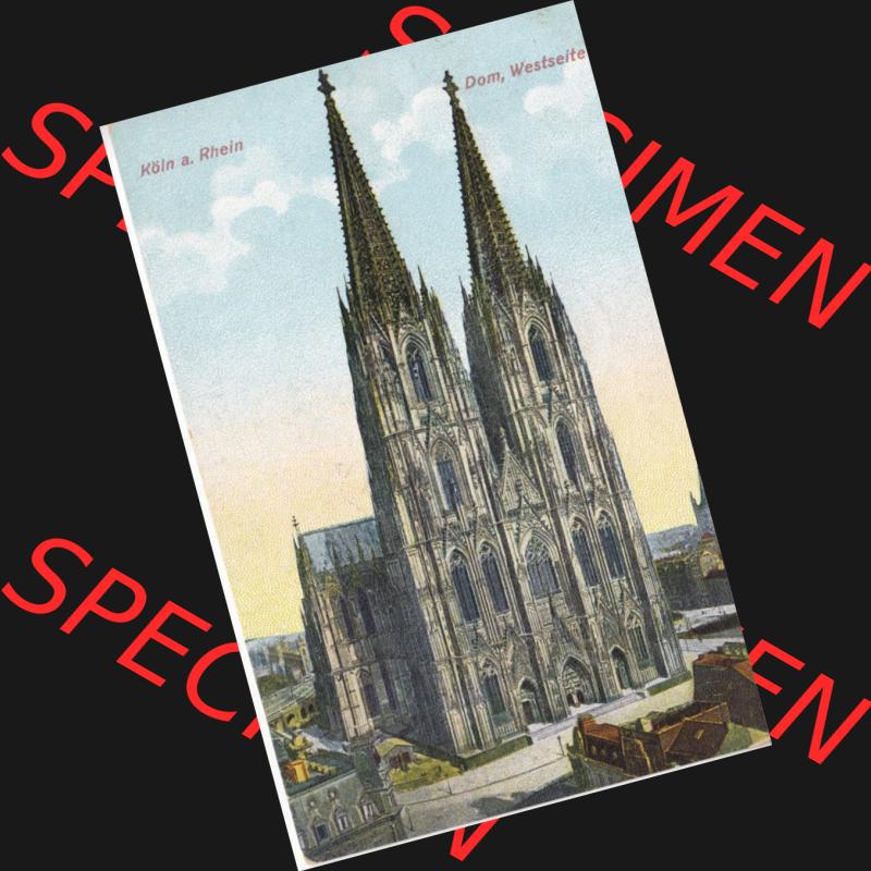 Ansichtskarten aus dem Deutschen Reich, Preußen, Provinz Rheinland, Stadt Köln, Sammlung vor 1945, Köln am Rhein, Dom Westseite, Hochformat (6) Sammlung