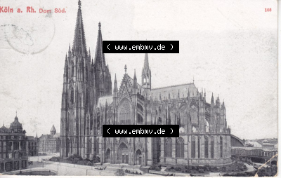 Ansichtskarten aus dem Deutschen Reich, Preußen, Provinz Rheinland, Stadt Köln, Sammlung vor 1945, Köln, Dom, Südseite, Querformat... Sammlung