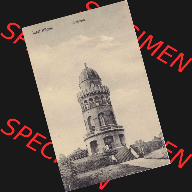 Ansichtskarten aus dem Deutschen Reich, Pommern, Insel Rügen 1910-1930, Aus Sammlung Rügen, Bergen, Insel Rügen Rugard-Turm (3) Sammlung