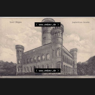 Ansichtskarten aus dem Deutschen Reich, Pommern, Insel Rügen 1910-1930, Aus Sammlung Rügen, Jagdschloss Granitz auf der Insel Rügen (1) Sammlung