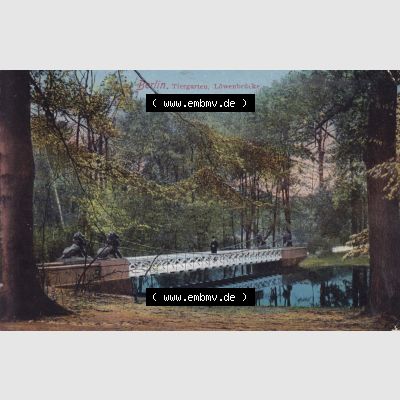 Ansichtskarten aus dem Deutschen Reich, Berlin-Tiergarten 1921, Löwenbrücke im Tiergarten (1) Sammlung