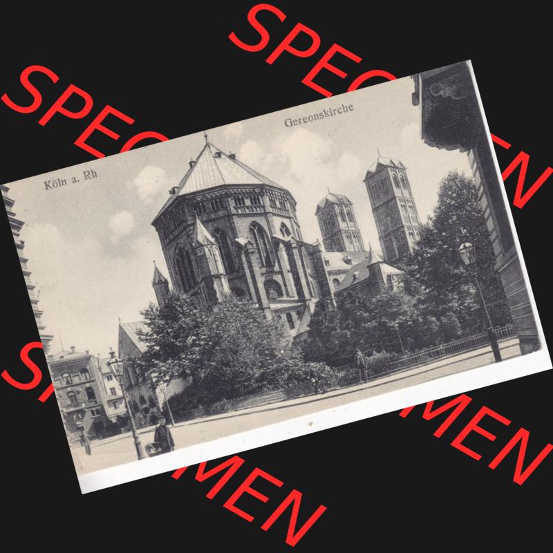 Ansichtskarten aus dem Deutschen Reich, Preußen, Provinz Rheinland, Stadt Köln, Sammlung Köln allgemein vor 1945, Köln a. Rh. Gereonskirche... Sammlung