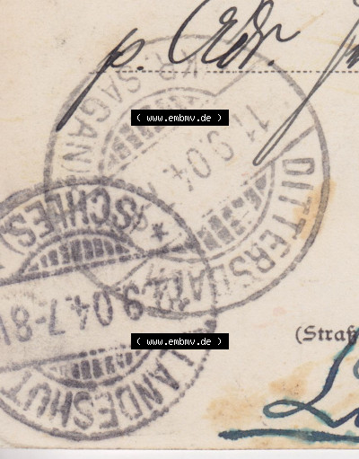 Ansichtskarten aus dem Deutschen Reich, Berlin-Tiergarten 1904, Schiense am Bahnhof Tiergarten, Briefmarke Stempel (3) Sammlung