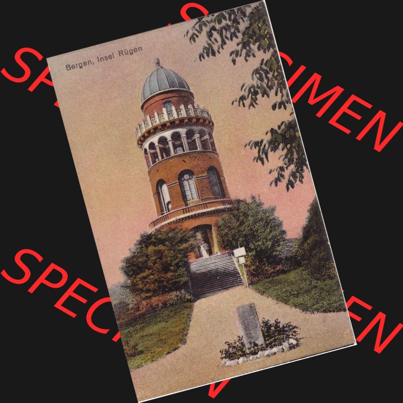 Ansichtskarten aus dem Deutschen Reich, Pommern, Insel Rügen 1910-1930, Aus Sammlung Rügen, Bergen, Insel Rügen Rugard-Turm (1) Sammlung