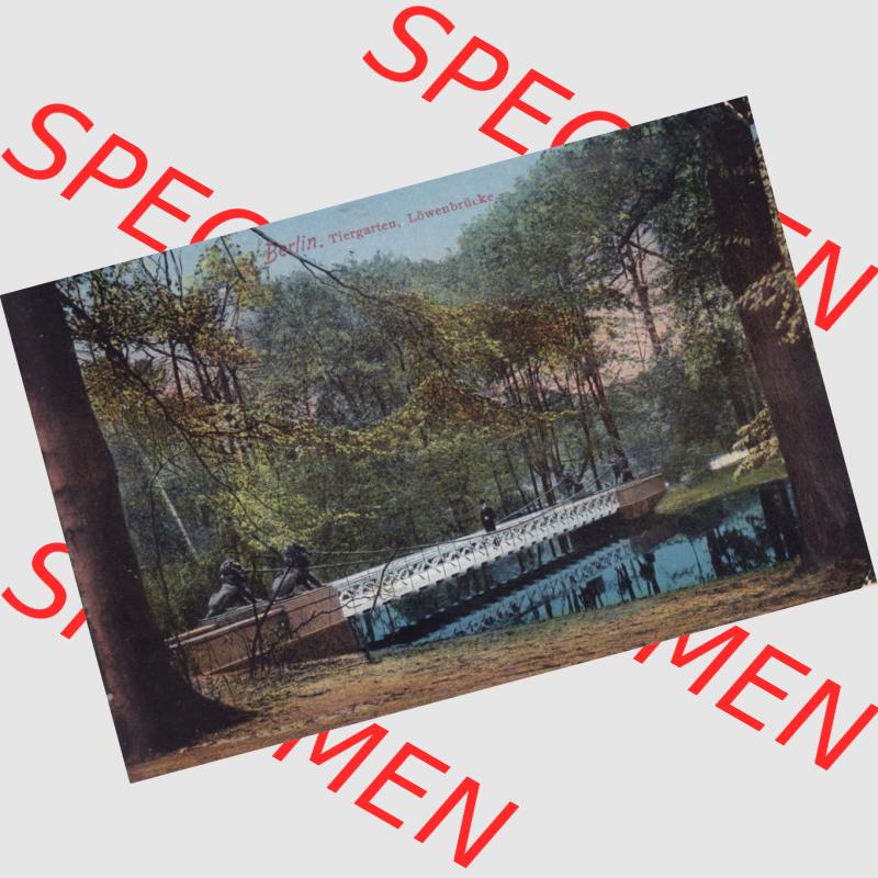 Ansichtskarten aus dem Deutschen Reich, Berlin-Tiergarten 1921, Löwenbrücke im Tiergarten (1) Sammlung