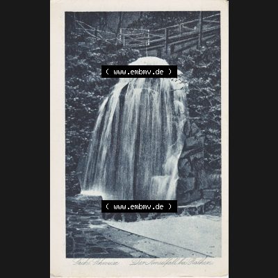 Ansichtskarten aus dem Deutschen Reich, Königreich Sachsen, Sächsische Schweiz, Königreich Sachsen Sächsische Schweiz, Kupferdruckkarte, Wasserfall (1) Sammlung