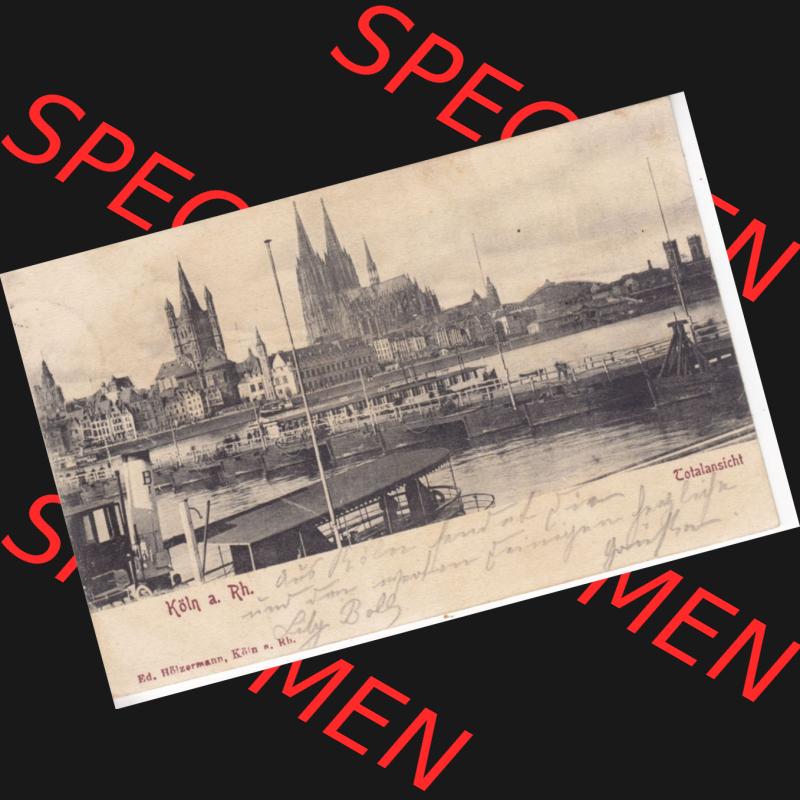 Ansichtskarten aus dem Deutschen Reich, Preußen, Provinz Rheinland, Stadt Köln, Sammlung Köln allgemein vor 1945, 1908, Köln a. Rh.... Sammlung
